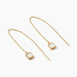 Histoire d'Or Boucles D'oreilles Pendantes Caron Or Jaune Nacre or jaune nacre blanche Discount