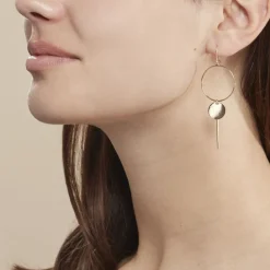 Histoire d'Or Boucles D'oreilles Pendantes Solaire Or Jaune Discount