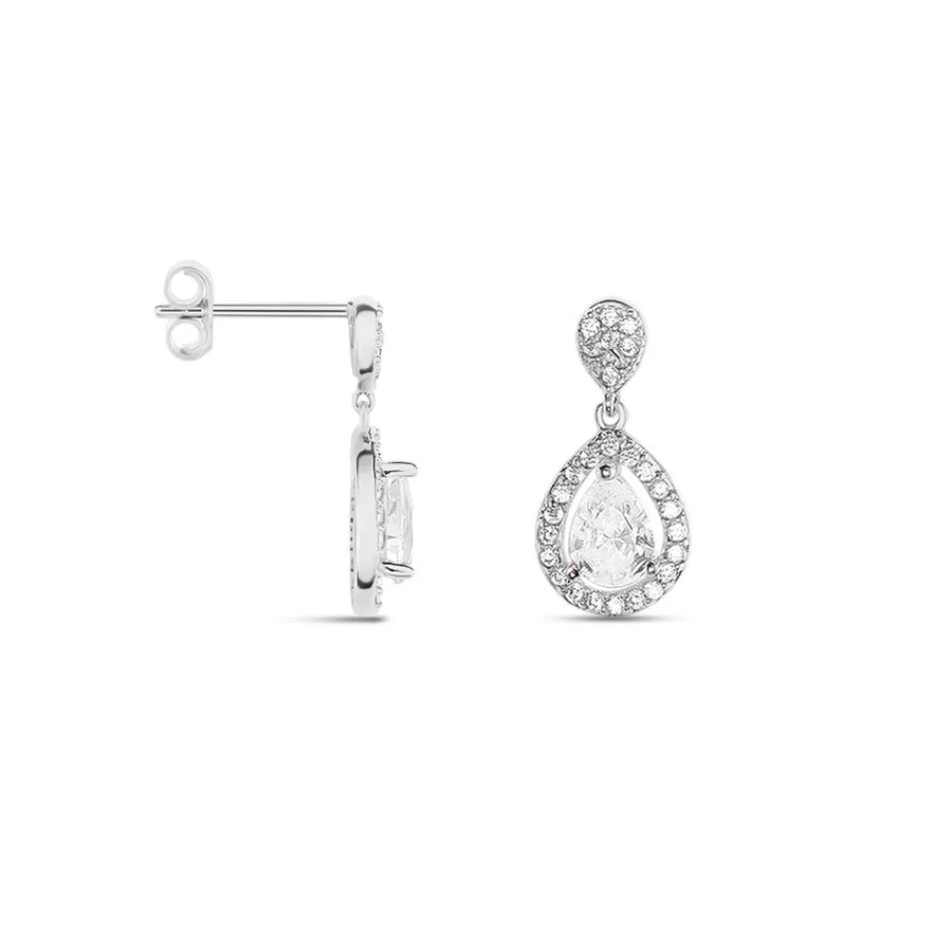 Histoire d'Or Boucles D'oreilles Pendantes Argent Blanc Zelie Oxyde De Zirconium Discount