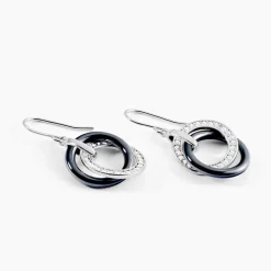Histoire d'Or Boucles D'oreilles Pendantes Grizzel Argent Blanc Céramique Et Oxyde Online