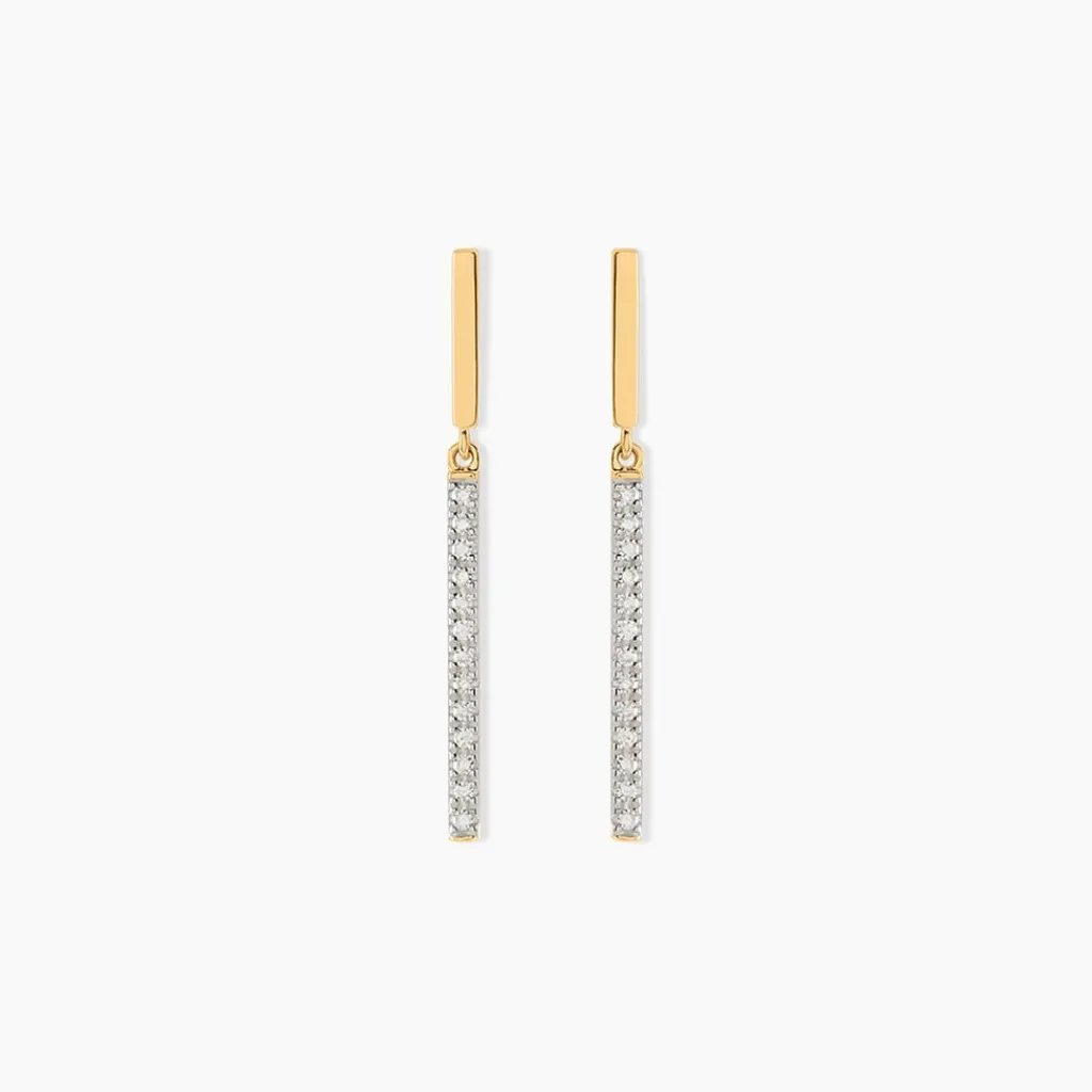 Histoire d'Or Boucles D'oreilles Pendantes Alayna or jaune diamant Outlet