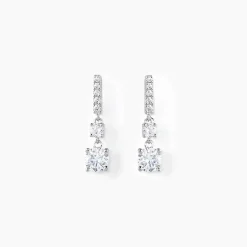 Histoire d'Or Boucles D'oreilles Pendantes Corianne Argent Blanc Oxyde De Zirconium Hot