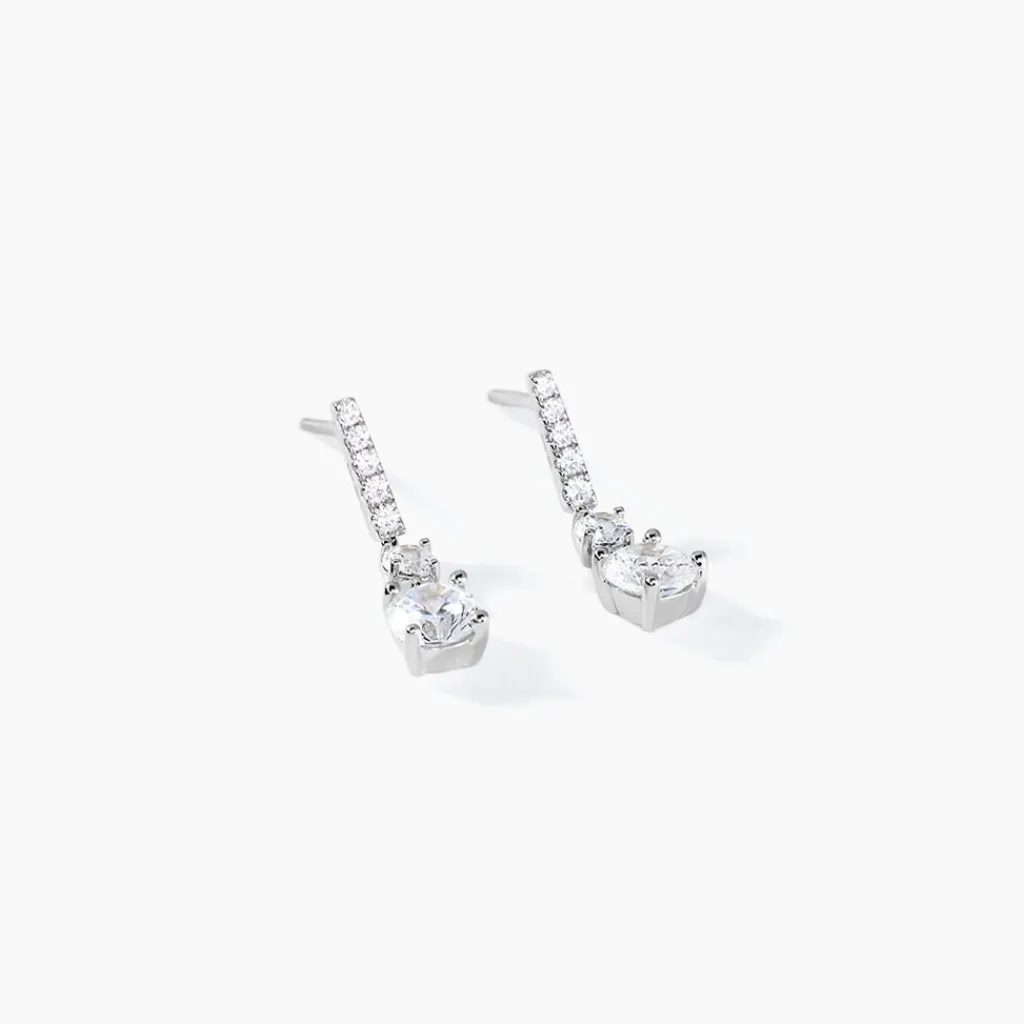 Histoire d'Or Boucles D'oreilles Pendantes Corianne Argent Blanc Oxyde De Zirconium Hot