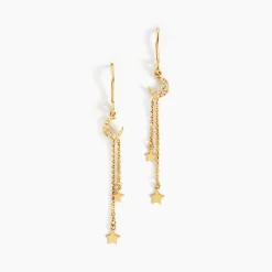 Histoire d'Or Boucles D'oreilles Pendantes Stellar Or Jaune Oxyde De Zirconium Hot