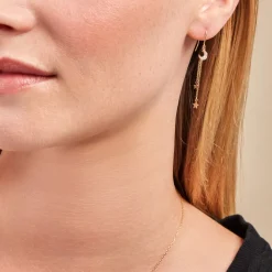 Histoire d'Or Boucles D'oreilles Pendantes Stellar Or Jaune Oxyde De Zirconium Hot