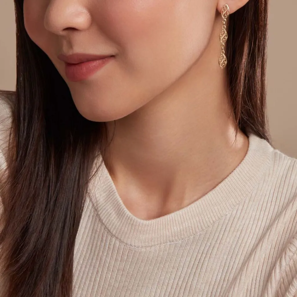 Histoire d'Or Boucles D'oreilles Pendantes Golden Acanty Or Jaune Best