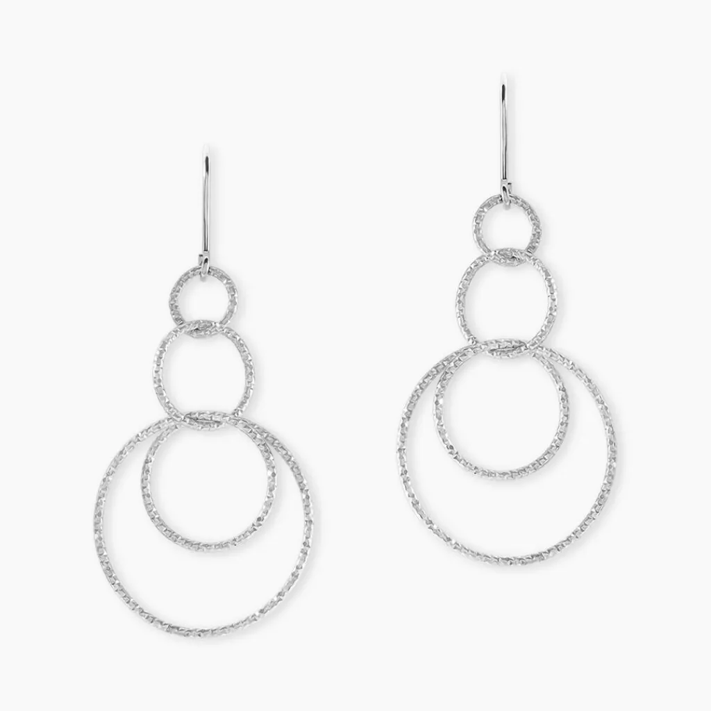 Histoire d'Or Boucles D'oreilles Pendantes Flaura Argent Blanc Discount