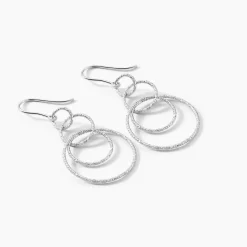Histoire d'Or Boucles D'oreilles Pendantes Flaura Argent Blanc Discount