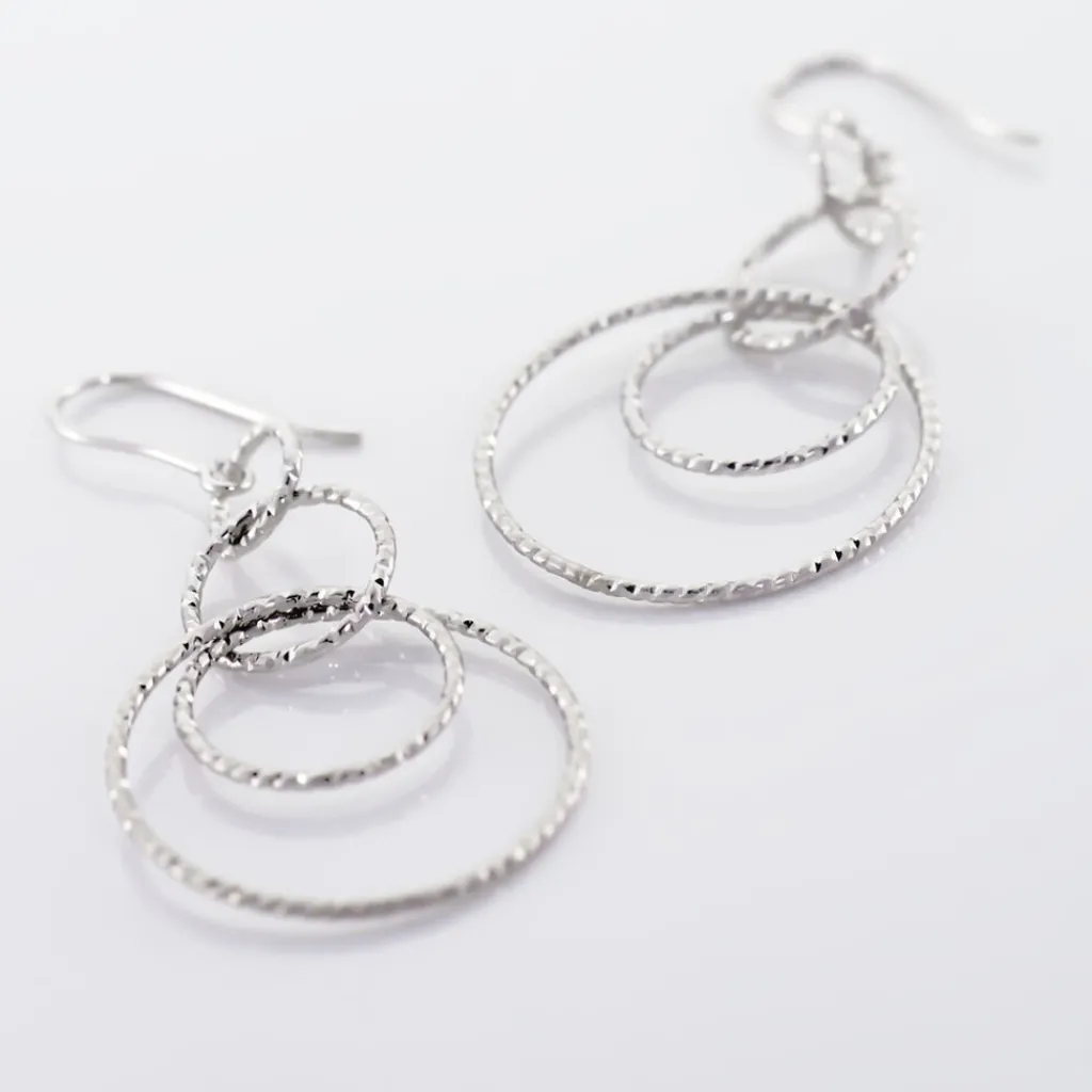 Histoire d'Or Boucles D'oreilles Pendantes Flaura Argent Blanc Discount