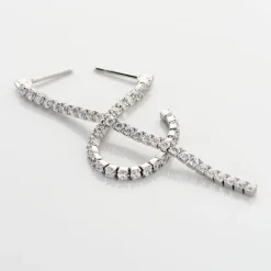 Histoire d'Or Boucles D'oreilles Pendantes Lou-anne De Zirconium argent blanc oxyde Clearance