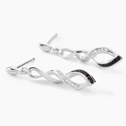Histoire d'Or Boucles D'oreilles Pendantes Claudia Argent Blanc Oxyde De Zirconium Sale