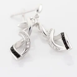 Histoire d'Or Boucles D'oreilles Pendantes Claudia Argent Blanc Oxyde De Zirconium Sale