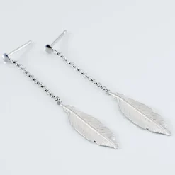 Histoire d'Or Boucles D'oreilles Pendantes Euriell Argent Blanc