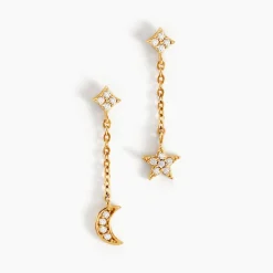 Histoire d'Or Boucles D'oreilles Pendantes Stellar Or Jaune Oxyde De Zirconium Clearance
