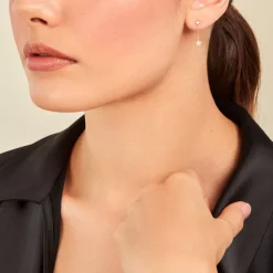 Histoire d'Or Boucles D'oreilles Pendantes Stellar Or Jaune Oxyde De Zirconium Clearance