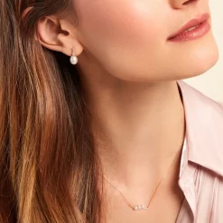 Histoire d'Or Boucles D'oreilles Pendantes Linzi Or Jaune Perle De Culture Online