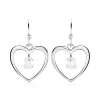 Histoire d'Or Boucles D'oreilles Pendantes Argent Blanc Armo Oxydes De Zirconium