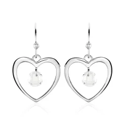 Histoire d'Or Boucles D'oreilles Pendantes Argent Blanc Armo Oxydes De Zirconium