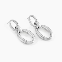 Histoire d'Or Boucles D'oreilles Pendantes Zeilah acier blanc Online