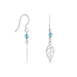 Histoire d'Or Boucles D'oreilles Pendantes Angelika Argent Blanc Pierre De Synthese Sale