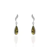 Histoire d'Or Boucles D'oreilles Pendantes Argent Blanc Odilon Ambre Best