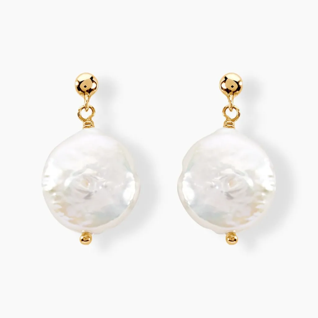 Histoire d'Or Boucles D'oreilles Pendantes Baroka Or Jaune Perle De Culture Best