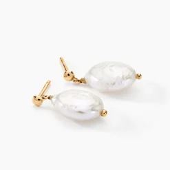 Histoire d'Or Boucles D'oreilles Pendantes Baroka Or Jaune Perle De Culture Best