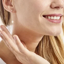 Histoire d'Or Boucles D'oreilles Pendantes Adriette Or Jaune Perle De Culture Outlet