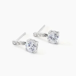 Histoire d'Or Boucles D'oreilles Pendantes Paciane Or Blanc Oxyde De Zirconium Online