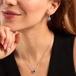 Histoire d'Or Boucles D'oreilles Pendantes Rio Argent Blanc Oxyde De Zirconium argent blanc oxyde bleu sky Online