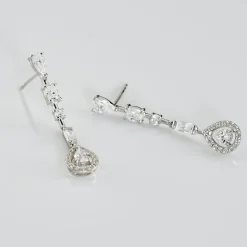 Histoire d'Or Boucles D'oreilles Pendantes Candia Or Blanc Oxyde De Zirconium Discount