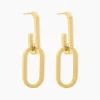 Histoire d'Or Boucles D'oreilles Pendantes Urban Line Acier Doré New