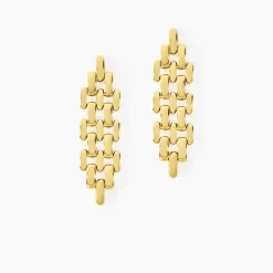 Histoire d'Or Boucles D'oreilles Pendantes Lady Code Acier Jaune Best