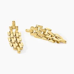 Histoire d'Or Boucles D'oreilles Pendantes Lady Code Acier Jaune Best