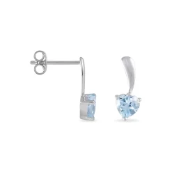 Histoire d'Or Boucles D'oreilles Pendantes Bertine Or Blanc Topaze Online