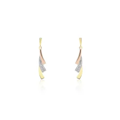 Histoire d'Or Boucles D'oreilles Pendantes Ainhoa Or Tricolore Diamant Sale