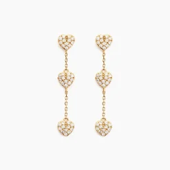 Histoire d'Or Boucles D'oreilles Pendantes Bomb Lover Or Jaune Oxyde De Zirconium Hot