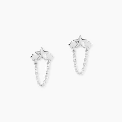 Histoire d'Or Boucles D'oreilles Pendantes Stilla Argent Blanc Clearance
