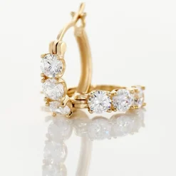 Histoire d'Or Boucles D'oreilles Pendantes Jacotte Plaqué Or Oxyde De Zirconium New