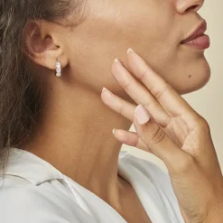 Histoire d'Or Boucles D'oreilles Pendantes Jacotte Plaqué Or Oxyde De Zirconium New