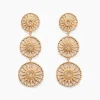 Histoire d'Or Boucles D'oreilles Pendantes Rosae Plaque Or Jaune Best