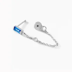 Histoire d'Or Boucles D'oreilles Pendantes Elorine Argent Blanc Oxyde De Zirconium argent blanc oxyde bleu sky