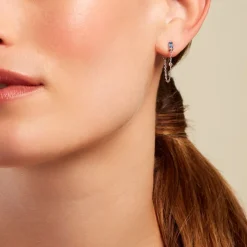 Histoire d'Or Boucles D'oreilles Pendantes Elorine Argent Blanc Oxyde De Zirconium argent blanc oxyde bleu sky