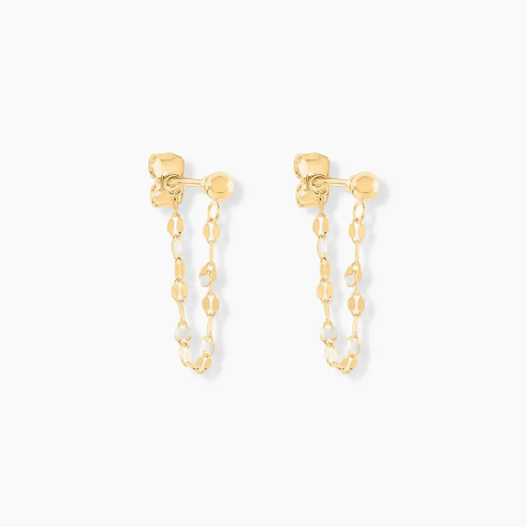Histoire d'Or Boucles D'oreilles Pendantes Asteria Or Jaune Best