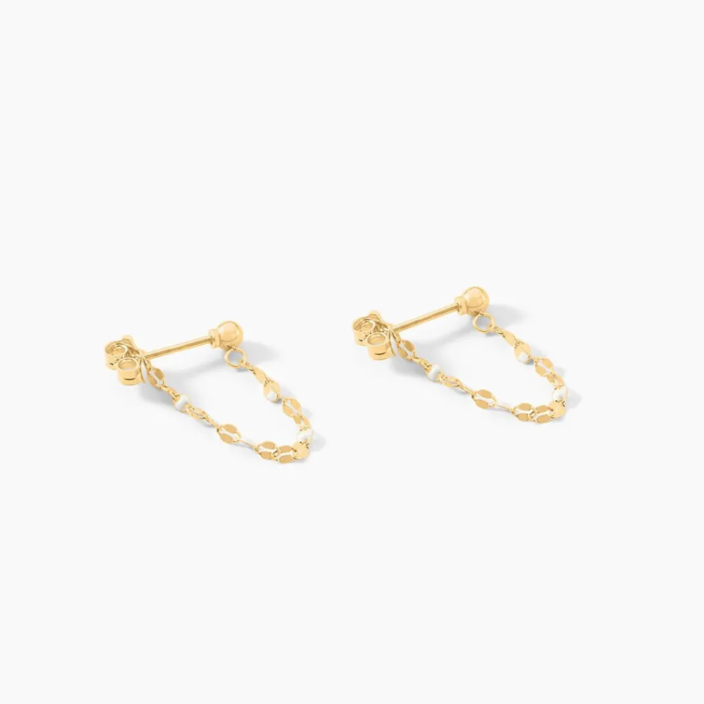 Histoire d'Or Boucles D'oreilles Pendantes Asteria Or Jaune Best