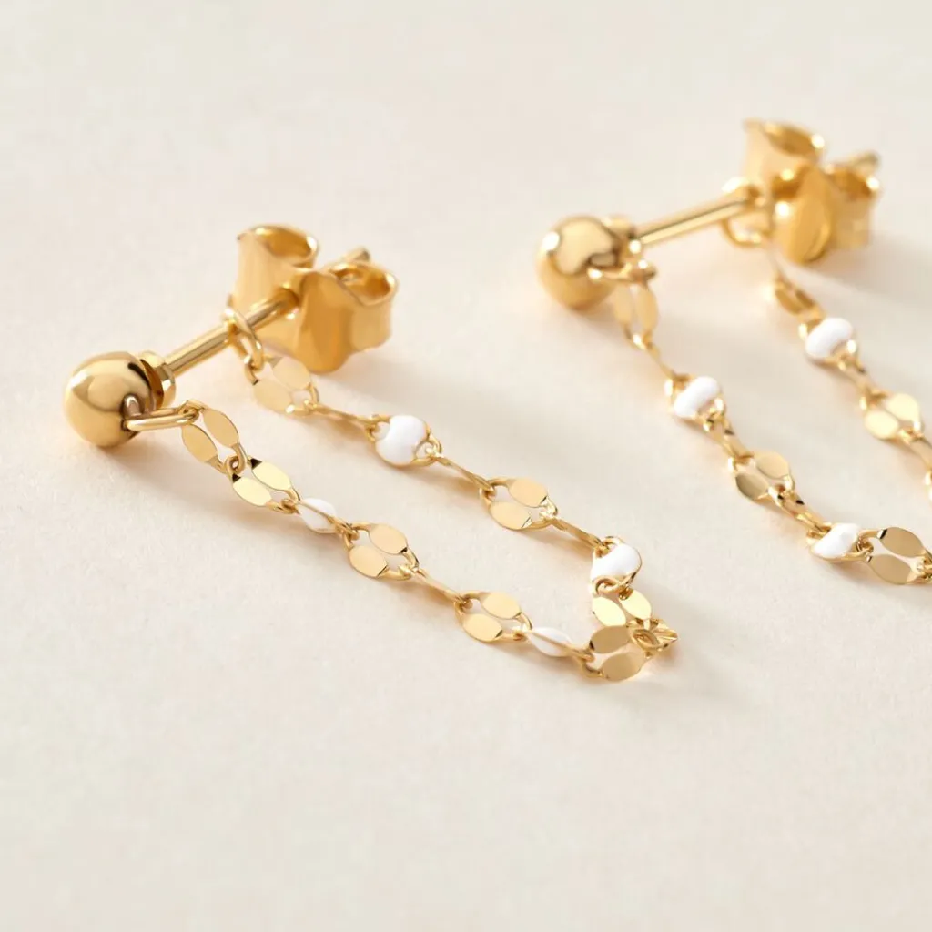 Histoire d'Or Boucles D'oreilles Pendantes Asteria Or Jaune Best