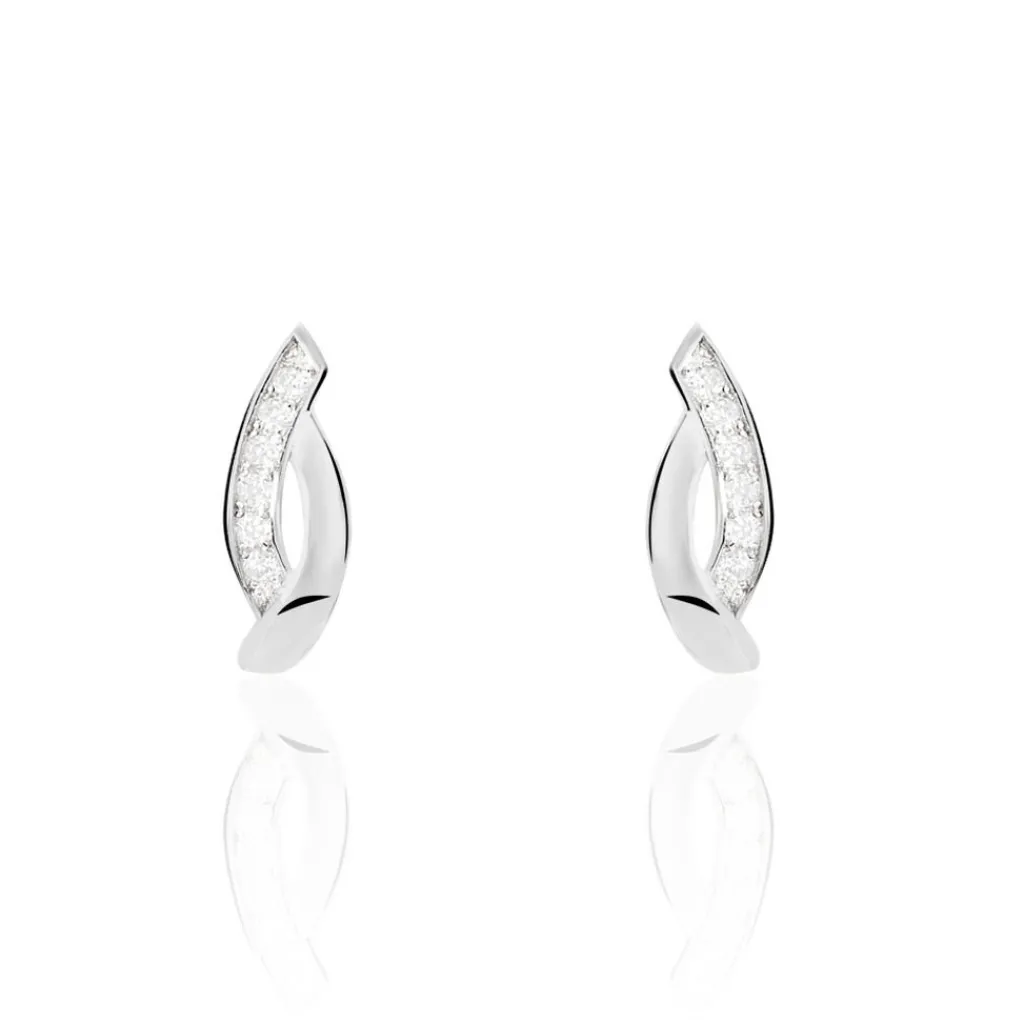 Histoire d'Or Boucles D'oreilles Pendantes Ange-line Argent Blanc Oxyde De Zirconium Best
