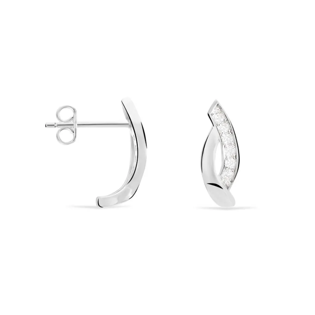 Histoire d'Or Boucles D'oreilles Pendantes Ange-line Argent Blanc Oxyde De Zirconium Best