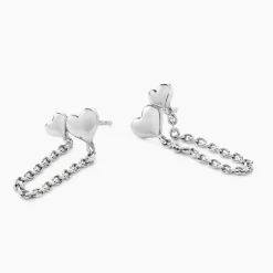 Histoire d'Or Boucles D'oreilles Pendantes Te Amo Argent Blanc New