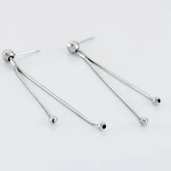 Histoire d'Or Boucles D'oreilles Pendantes Yuzu Argent Blanc